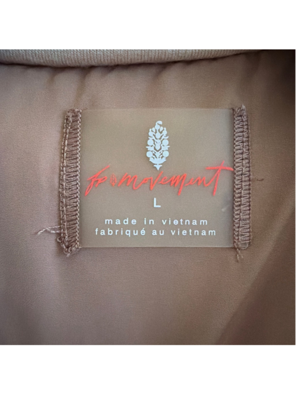 Free People Movement fleece 1/4 zip light pink size L - Picture 4 of 4